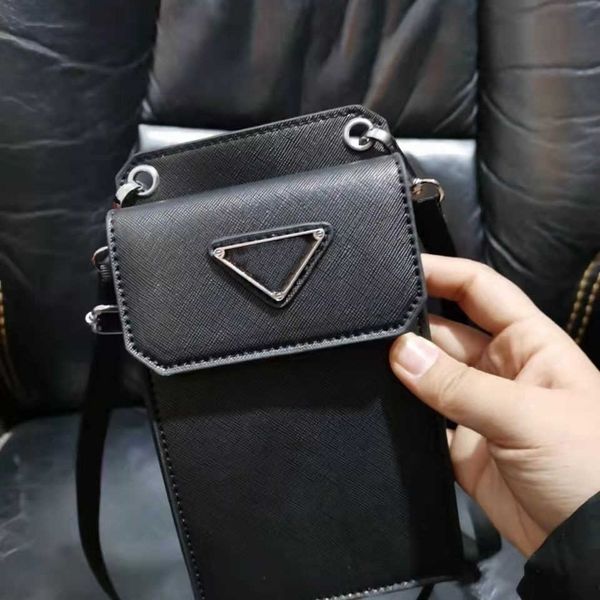 Bolsos de diseñador de lujo bolso 2023 Nuevo versátil negro de cuero cuadrado Mobile Messenger Messenger Menger y fábrica universal de fábrica directa de fábrica