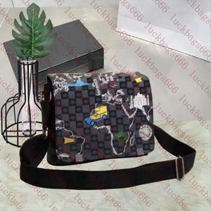 Luxe designertassen Heren schoudertassen aktetas Cross body handtas Topkwaliteit Klassiek leer Zwarte bloem schooltas flap Totes Heren Dames Messenger sacoche portemonnee