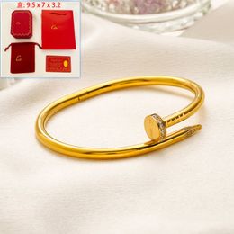 Luxe Designer Bangle Klassieke Stijl Nagel Bangle Rvs Charm Sieraden Armbanden Verjaardag Reizen Liefde Geschenken Sieraden Bangle Met Doos Boutique Sieraden