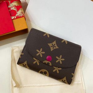 Designer de luxe billet de banque M41939 cuir de vachette Womens porte-cartes de visite mens mode mini fentes pour cartes de crédit rosalie Standard Wallet Porte-monnaie Porte-cartes Porte-clés