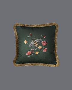 Luxe Designer Bee Patroon Kussensloop Kussenhoes Kwastels en dikke touwzijde Geborduurde maat 45 * 45cm Multi-color optionele hoogwaardige