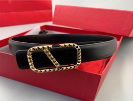 Ceinture de créateur de luxe classique couleur unie ceintures de lettre d'or pour les femmes designers Vintage Pin aiguille boucle ceintures 6 couleurs largeur 23 8045572