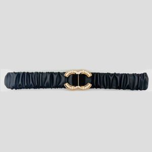 Cinturón de diseñador de lujo Carta de moda Cinturones elásticos de cuero de oveja de metal Ancho 3.0 cm Clásico Versátil Vestido de mujer Abrigo Decoración Cinturón de alta calidad