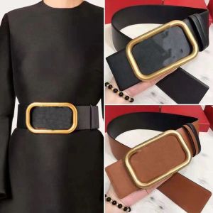 Ceinture de créateur de luxe pour hommes, ceintures pour femmes, ceintures de mode larges en cuir avec boucle en métal Bronze 90-125cm