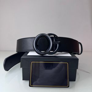 Luxe designer riem voor vrouwen echte lederen koeienbreedte 2,0 cm 3,0 cm 3,4 cm 3,8 cm mannenontwerp riemen zwarte gespil zilveren dames tailleband cintura met doos 17 kleur