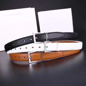 Ceinture de luxe pour femmes en cuir véritable 3,0 cm de largeur de haute qualité Ceintures de créateurs Y Boucle Cnosme Femmes Ceinture Cintura Ceintures avec boîte