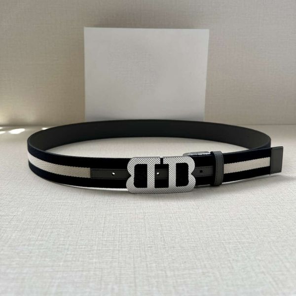 Ceinture de créateur de luxe Boucle de lettre Tissu décontracté et cuir Double ceinture Mode Cuir véritable Femmes Ceintures Hommes Or Argent Classique Marque Ceinture Largeur de la ceinture 3,4 cm