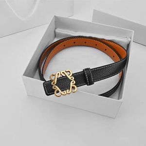 Luxe designerriemen Hoge kwaliteit lederen riem Omkeerbare gordel Breedte 2,5 cm Unisex Trendy taillebanden Gouden legering Gladde gesp Cintura