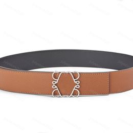 Ceintures de concepteur de luxe pour hommes ceinture réversible veau de veau à grain doux ceinture de cuir authentique pour femmes largeur de ceinture de 3,5 cm