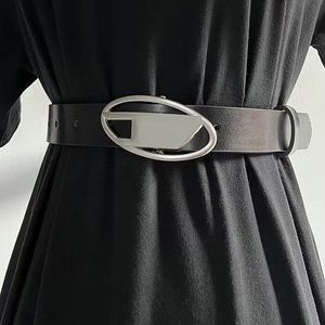 Ceintures de créateurs de luxe Femmes Marques de mode Ceintures en peau de vache pour hommes Femmes Tendance Noir Argent Lettre D Boucle Lisse Ceinture Ceinture