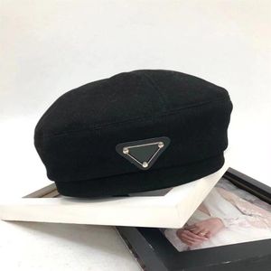 Luxe Designer Baret Vrouwen Merk Mode Wollen Hoed Ontwerpers Emmer Hoed Voor Dames Heren Driehoek Logo Ingericht Hats247v