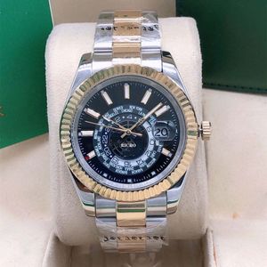 Luxe ontwerper Black Classic Fashion Automatic Mechanical Watch Grootte 42 mm Sapphire Glass Waterdichte wijzerplaat Interne cirkel kan 24 uur draaien