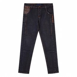 Luxe designer zwarte jeans wandelbroek jeans geborduurde modemerkbroek Vaqueros heren en dames klassieke klavertje vier patroon jeans voor heren merkjeans