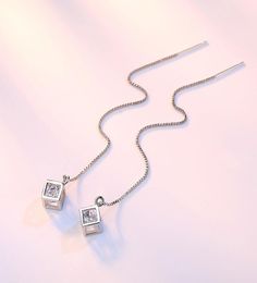 Pendientes de tachuelas de diseñadores de lujo Joyas de moda 925 Estudiantes largos de plata esterlina para mujeres joyas brincos biJo6596980