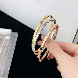 Luxe Designer Armband Klassieke 18k Vergulde Eenvoudige Bijenkorf voor Vrouwen Mannen Charme Sieraden Cadeau