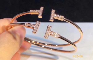 Bracelet de créateur de luxe, bijoux classiques en diamant, bracelet en or Rose 18 carats pour femmes et hommes, cadeau d'anniversaire