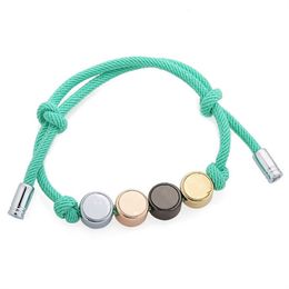 Pulsera de diseñador de lujo Pareja brazalete de cuerda de mano diseño de cuentas carta de moda 6 colores puede elegir joyas de tenis unisex pulseras de encanto de lujo