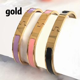 Pulsera de diseñador de lujo Letra de oro Pulseras de brazalete Classic Fashion Joyan Woman Titanium Steel Hombre Color Hebilla de oro para hombres y joyas de moda H