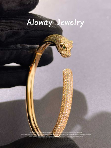 Bracelets de diseño de lujo Shop en línea Nueva cabeza de leopardo Pulsera de diamantes Fashion Versión alta Seiko Sky Star Star Fine Bracelet