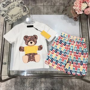 Luxe designer merk Baby Kids Clothing Sets Classic Brand Kleding Suits Childrens Summer Short Sleeve Letter Lettered Shorts Fashion Shirt Sets meerdere stijlen