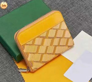 Luxury Designer Brand Coin Pornets Men and Women Goyan High Quality Holders Cow Hide High Designers Bags Christmas Plié dans Half Card Wallets Factory Vente directe