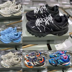 Marque de créateurs de luxe Men des femmes chaussures décontractées piste 1 3 3.0 Triple Blanc Black Bneakers T.S.Gomma Leather Trainer Nylon imprimé Platform Trainers Shoe