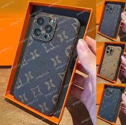 Étuis de téléphone de marque de créateur de luxe pour iPhone 15 Pro Max 14 Plus 13 12 11 iPhone15 15ProMax iPhone14 14ProMax iPhone13 13ProMax Fashion Cover PU Leather Case