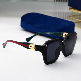 Brande de concepteur de luxe rétro surdimensionné carré de lunettes de soleil polarisées pour femmes hommes vintage stores UV400 Grands de soleil de cadre en métal classique H0007