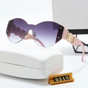 Designer de luxe marque rétro surdimensionné carré lunettes de soleil polarisées pour femmes hommes Vintage nuances UV400 classique grand bouclier sans monture lunettes de soleil 6218