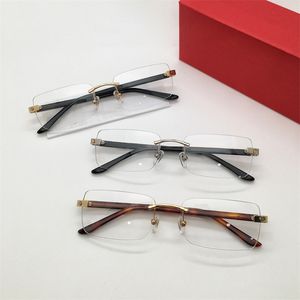 Luxe designer merk retro vierkante zonnebril voor dames heren vintage tinten EYE00053 UV400 klassiek metalen frame glazen op sterkte kunnen worden aangepast met doos