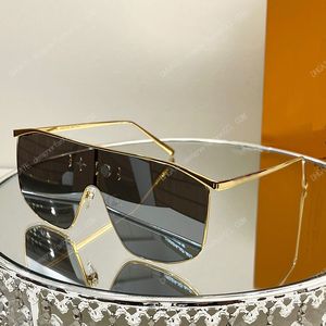 Luxe designer merk vierkante zonnebril 1717 Vergulde metalen frame bril Mode heren en dames lenzen logo Decoratieve designer zonnebril