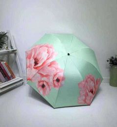 Luxe designer merk paraplu's dubbele laag paraplu Rain Women Corporation Paraguas Plegable Sun Protection Antiuv parapluie vouwen1865757 H8YP