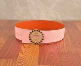 Ceinture de marque de luxe pour femmes, lettres classiques rétro, boucle lisse, robe large, 7CM, accessoires pour vêtements, ceintures avec boîte