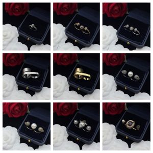 Designer de luxe marque de marque épaisse anneau d'amour 18k Gold Silver Rose Rose en acier inoxydable Logo Logo Ronte des femmes hommes Lovers Lovers Wedding Jewelry Party Gift Wholesale