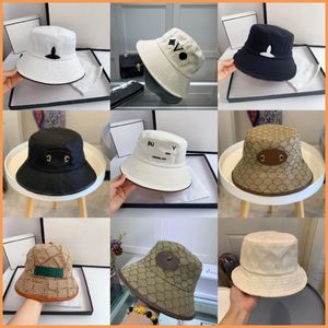 Gorra de diseñador de lujo Letras clásicas Sombrero de cubo para hombres Sombreros de ala ancha para mujer Gorra de béisbol informal Gorro Crema Marrón Negro Sombrero para el sol Invierno