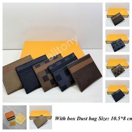 Designer de luxe porte-carte Mini portefeuille en cuir véritable avec boîte sac à main mode femmes hommes sacs à main hommes porte-clés crédit pièce Mini sac