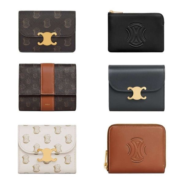 Portefeuille de cartes de concepteur de luxe Femmes et hommes Carte en cuir portefeuille portefeuille Zipper Key Money Money Passeport Clip Key Keychain portefeuille