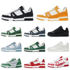 Diseñador de lujo Zapatos casuales Zapatillas de deporte en relieve Triple Blanco Rosa Cielo Azul Abloh Negro Verde Amarillo Denim Baja Marca Hombres Mujeres Virgil Yayoi Kusama Entrenadores S9