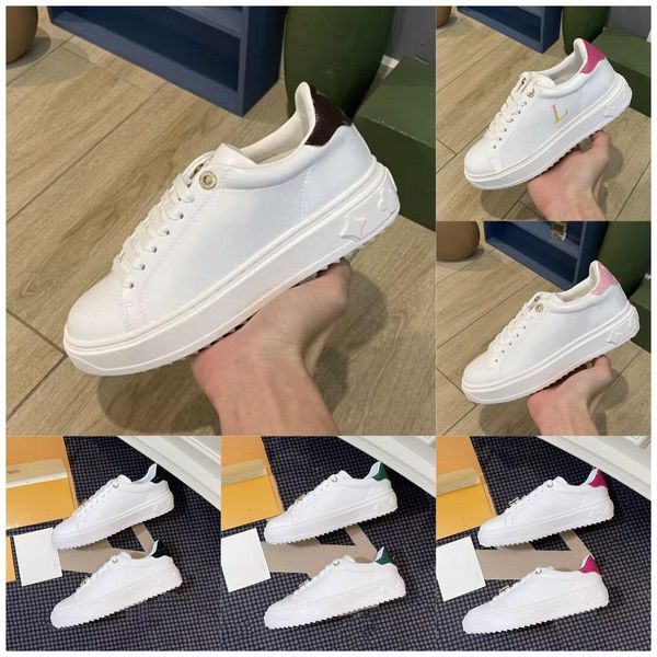 Chaussures de sport de luxe de luxe mode plate-forme extérieure chaussure femme blanc rose rouge vert noir sport baskets de course broderie classique hommes femmes baskets à lacets