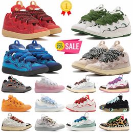 Designer de luxe Chaussures décontractées lavines chaussures en cuir lavinas Classic Curb Chaussures grises hommes Lan Sneaker Plateforme Femmes Lavins Sports authentiques Sneakers extérieurs