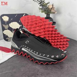 Créateur de luxe Chris Loubo Gummy Loubishark Baskets basses en cuir Chaussures à semelles rouges avec boîte