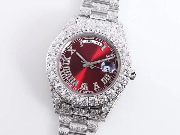 Designer de luxe Classique montre mécanique automatique taille 43mm tous sertis de diamant saphir fonction étanche hommes comme des cadeaux de Noël