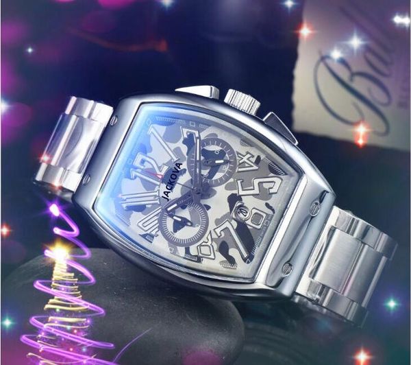 Designer de luxe Classic Fashion grande montre à quartz arabe chronométrage numérique deuxième étanche multi-couleur fonction d'affaires sport Montre-bracelet Orologio di lusso