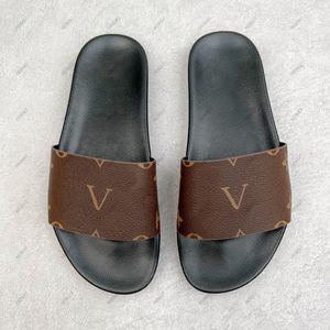 Luxe designer klassieke lederen sandalen pantoffels heren en dames zomermode casual strandflats