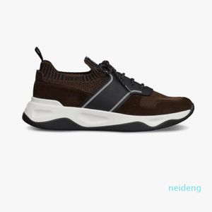 Luxe Designer Classic Trend Lederen Sock Schoen met Lint Stitching Laarzen Mens Casual Schoenen Dikke Soled Sport Sneaker 2021