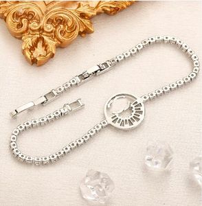 Luxe designer klassieke brief 18k goud vergulde roestvrij staal vrouwen bruiloftliefhebbers geschenkbangen accessoires