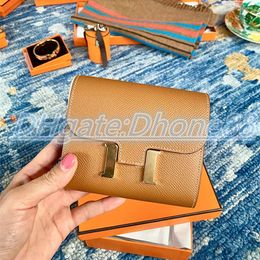 Designer de luxe Constant Kangkang hommes femmes portefeuille porte-cartes porte-clés porte-cartes Mini portefeuilles porte-passeport de qualité supérieure cartes porte-monnaie en cuir avec boîte
