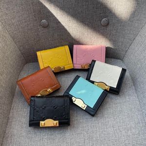 Luxe Designer Couples Korte Portefeuilles Merk Big Letters G Pak Clip Portefeuille Kaarten Slotbrieven Multi-Card Dames Coin Portemonnees Lederen Clutch Bags Credit Card Houders