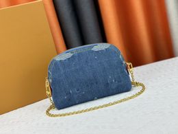 Luxe ontwerper cowboy shell dames cosmetische tas mini handtas cross body pochettes cosmetiques make -uptas dames toiletzak stofzak m24316