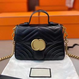 Diseñador de lujo Bolso bandolera Bolsos de cuero genuino Tote Mujeres de calidad superior hombres famosos Bolso de hombro billetera Marmont asa superior Monedero original Bolsos individuales vagabundo